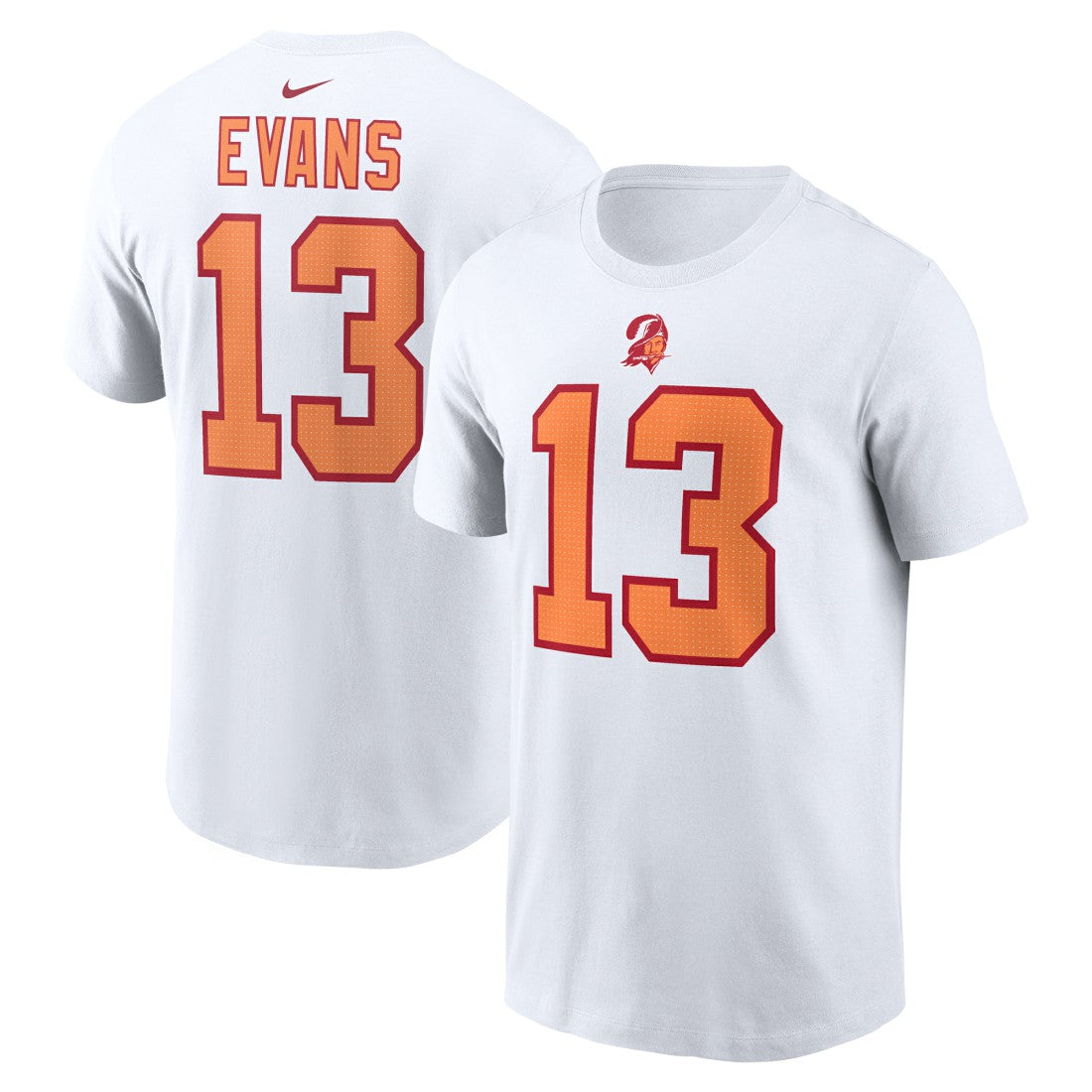 Mike Evans '76  50th Season Name & Number T-Shirt - Tampa Bay Buccaneers T-shirts