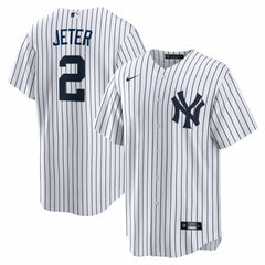 White Derek Jeter New York Yankees Nike Home Retired Player Replica Jersey