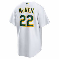 White Jeff McNeil Athletics Nike Home Replica Jersey