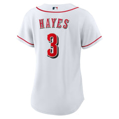 White Ke'Bryan Hayes Cincinnati Reds Nike Women's Home Replica Jersey