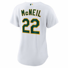 White Jeff McNeil Athletics Nike Women's Home Replica Jersey