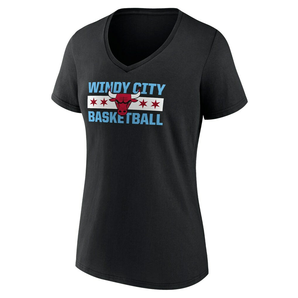Chicago Bulls Women's Hometown Collection Windy City V-Neck T-Shirt sale