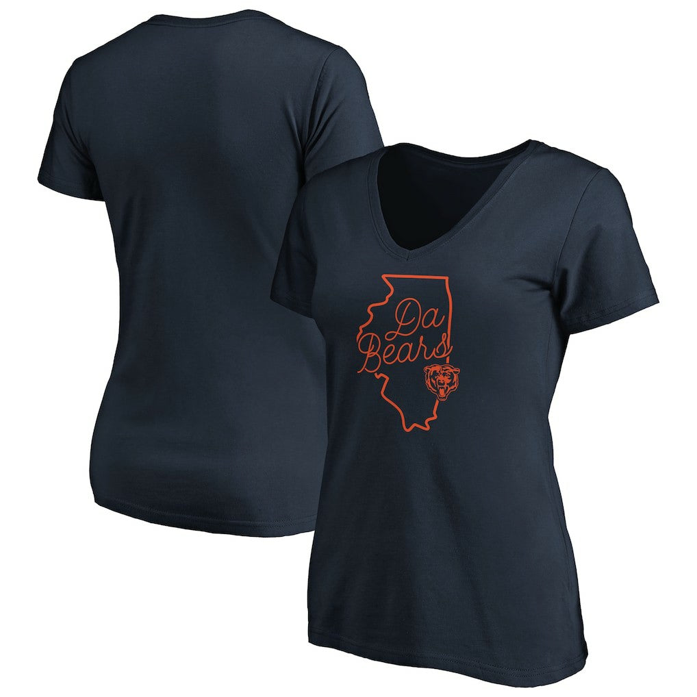 Women's Script V-Neck T-Shirt - Chicago Bears T-shirts