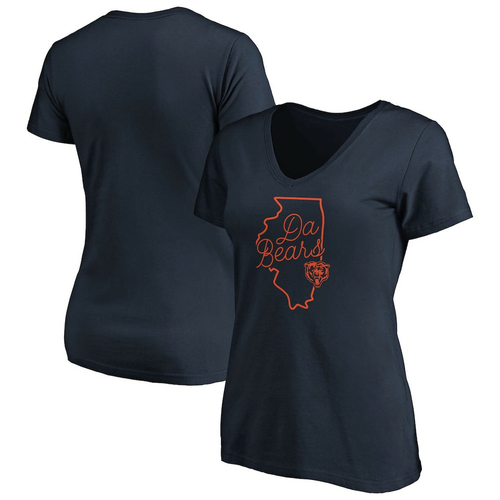 Women's Script V-Neck T-Shirt - Chicago Bears T-shirts