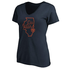 Women's Script V-Neck T-Shirt - Chicago Bears T-shirts