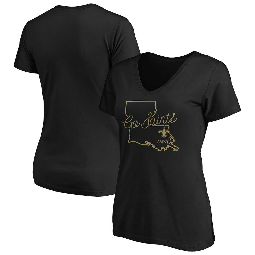 Women's Script V-Neck T-Shirt - New Orleans Saints T-shirts