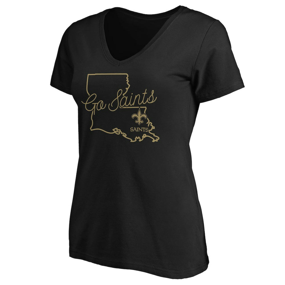 Women's Script V-Neck T-Shirt - New Orleans Saints T-shirts
