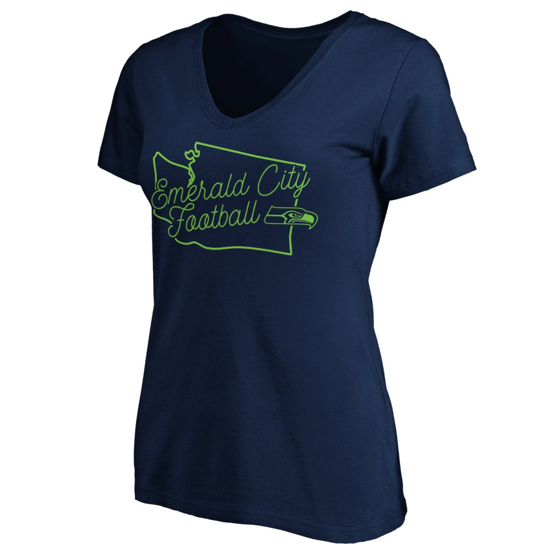 Women's Script V-Neck T-Shirt - Seattle Seahawks T-shirts