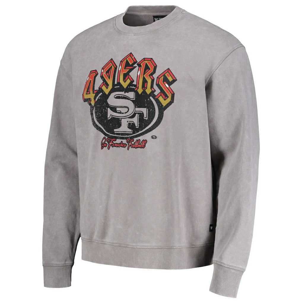 The Wild Collective Unisex Distressed Pullover Sweatshirt - San Francisco 49ers Pullover