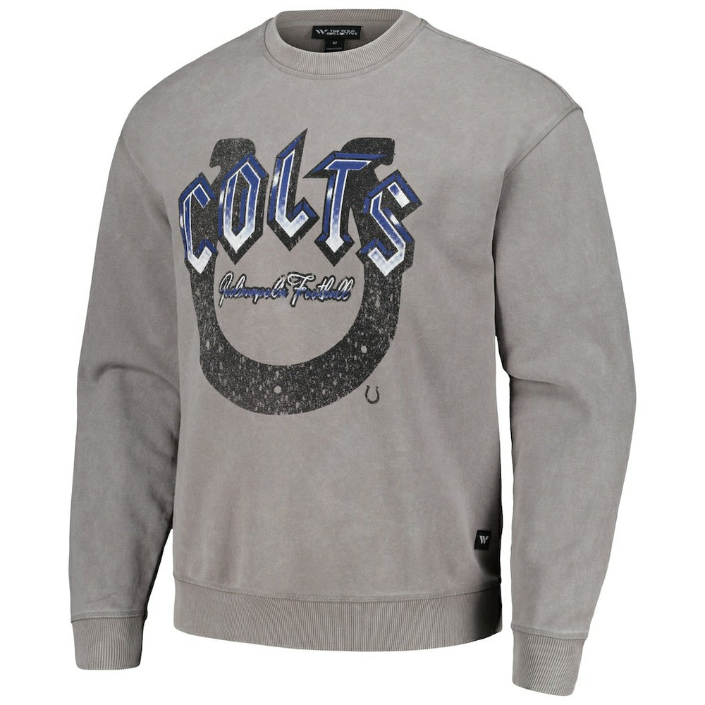 The Wild Collective Unisex Distressed Pullover Sweatshirt - Indianapolis Colts Pullover