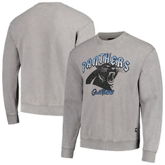 The Wild Collective Unisex Distressed Pullover Sweatshirt - Carolina Panthers Pullover