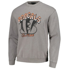The Wild Collective Unisex Distressed Pullover Sweatshirt - Cincinnati Bengals Pullover