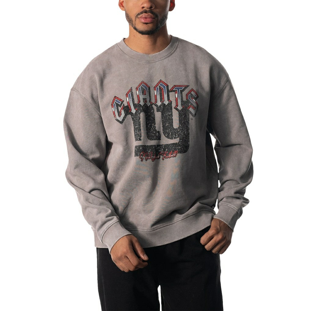 The Wild Collective Unisex Distressed Pullover Sweatshirt - New York Giants Pullover