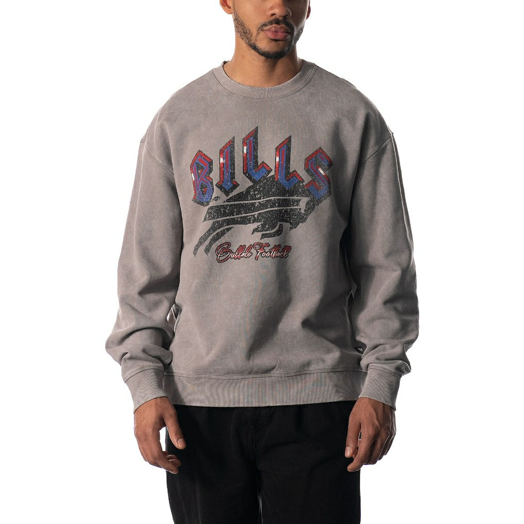 The Wild Collective Unisex Distressed Pullover Sweatshirt - Buffalo Bills Pullover