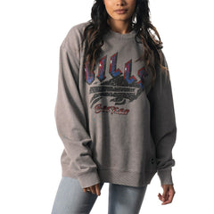 The Wild Collective Unisex Distressed Pullover Sweatshirt - Buffalo Bills Pullover