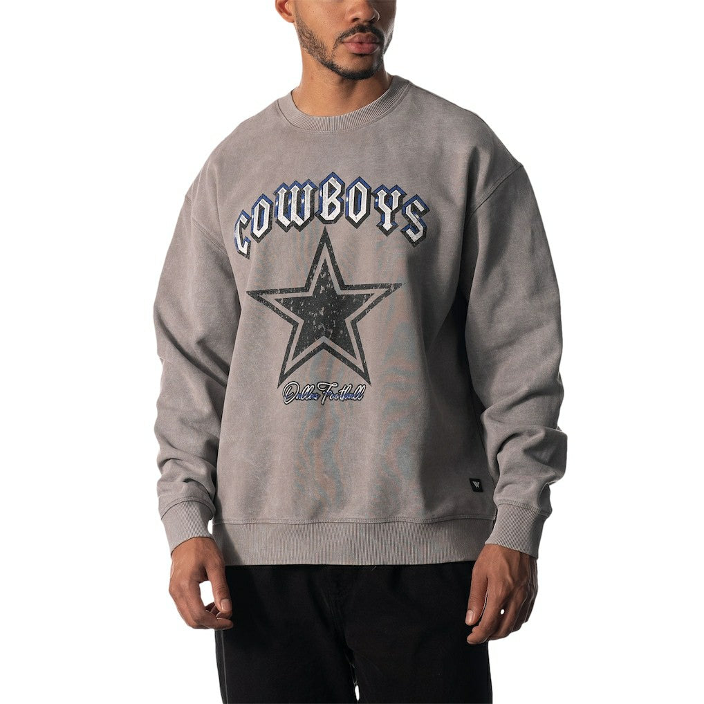 The Wild Collective Unisex Distressed Pullover Sweatshirt - Dallas Cowboys Pullover