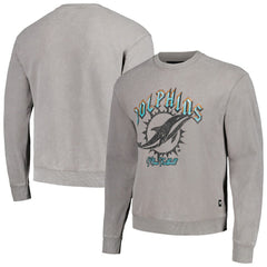 The Wild Collective Unisex Distressed Pullover Sweatshirt - Miami Dolphins Pullover