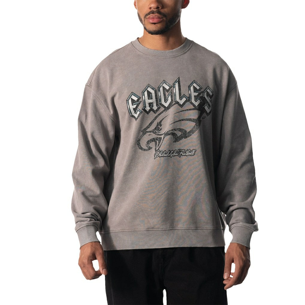 The Wild Collective Unisex Distressed Pullover Sweatshirt - Philadelphia Eagles Pullover
