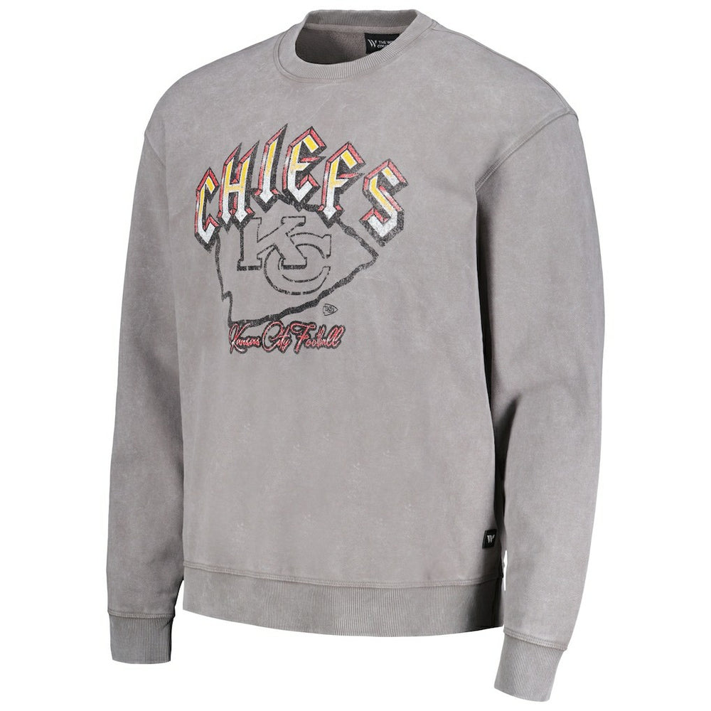 The Wild Collective Unisex Distressed Pullover Sweatshirt - Kansas City Chiefs Pullover