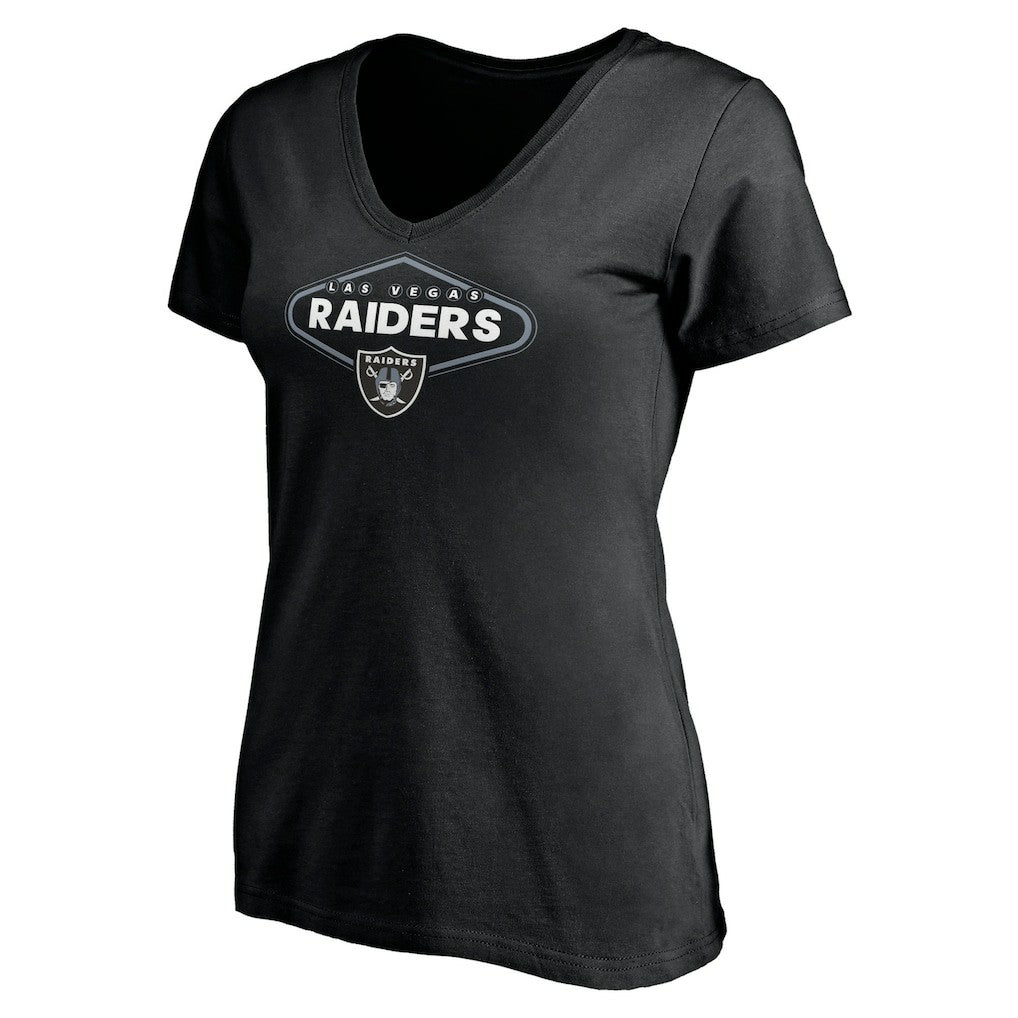 Women's Hometown Collection 1st Down V-Neck T-Shirt - Las Vegas Raiders T-shirts