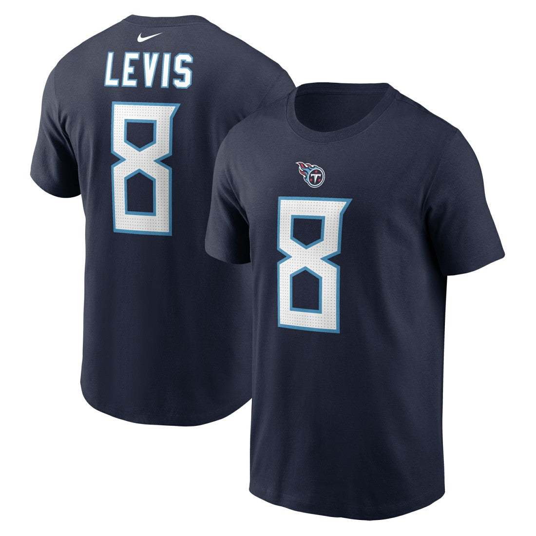 Will Levis  Player Name & Number T-Shirt - Tennessee Titans T-shirts