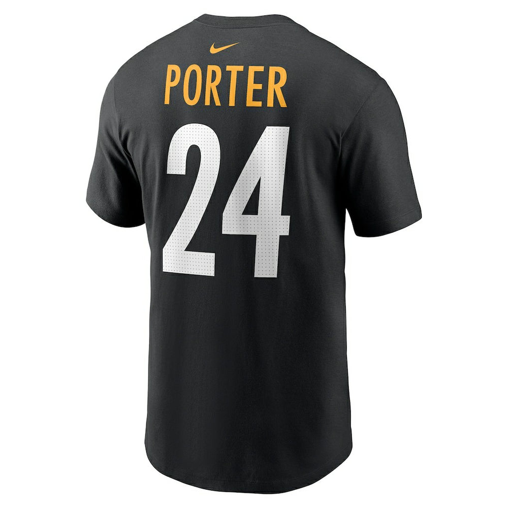 Joey Porter Jr.  Player Name & Number T-Shirt - Pittsburgh Steelers T-shirts