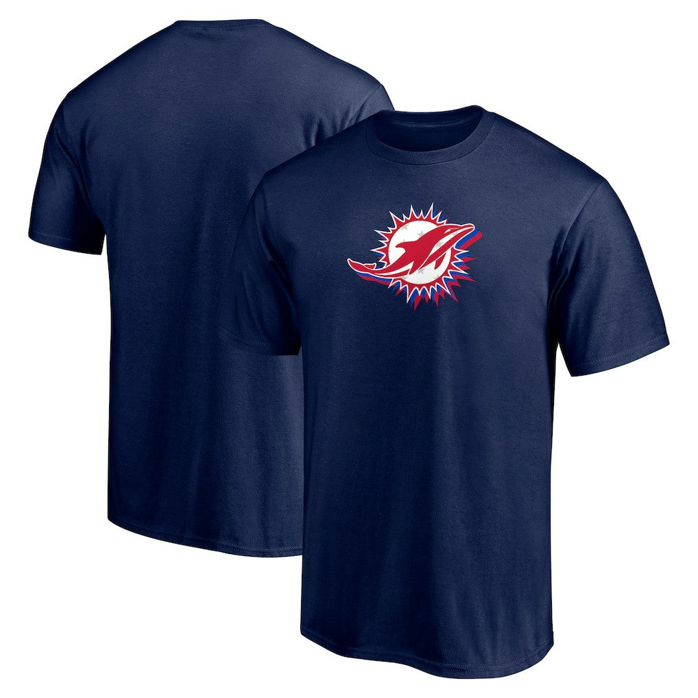Red White and Team T-Shirt - Miami Dolphins T-shirts