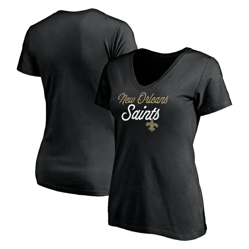 Women's Long Stride V-Neck T-Shirt - New Orleans Saints T-shirts