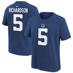 Anthony Richardson Sr.  Youth Player Name & Number T-Shirt - Indianapolis Colts T-shirts