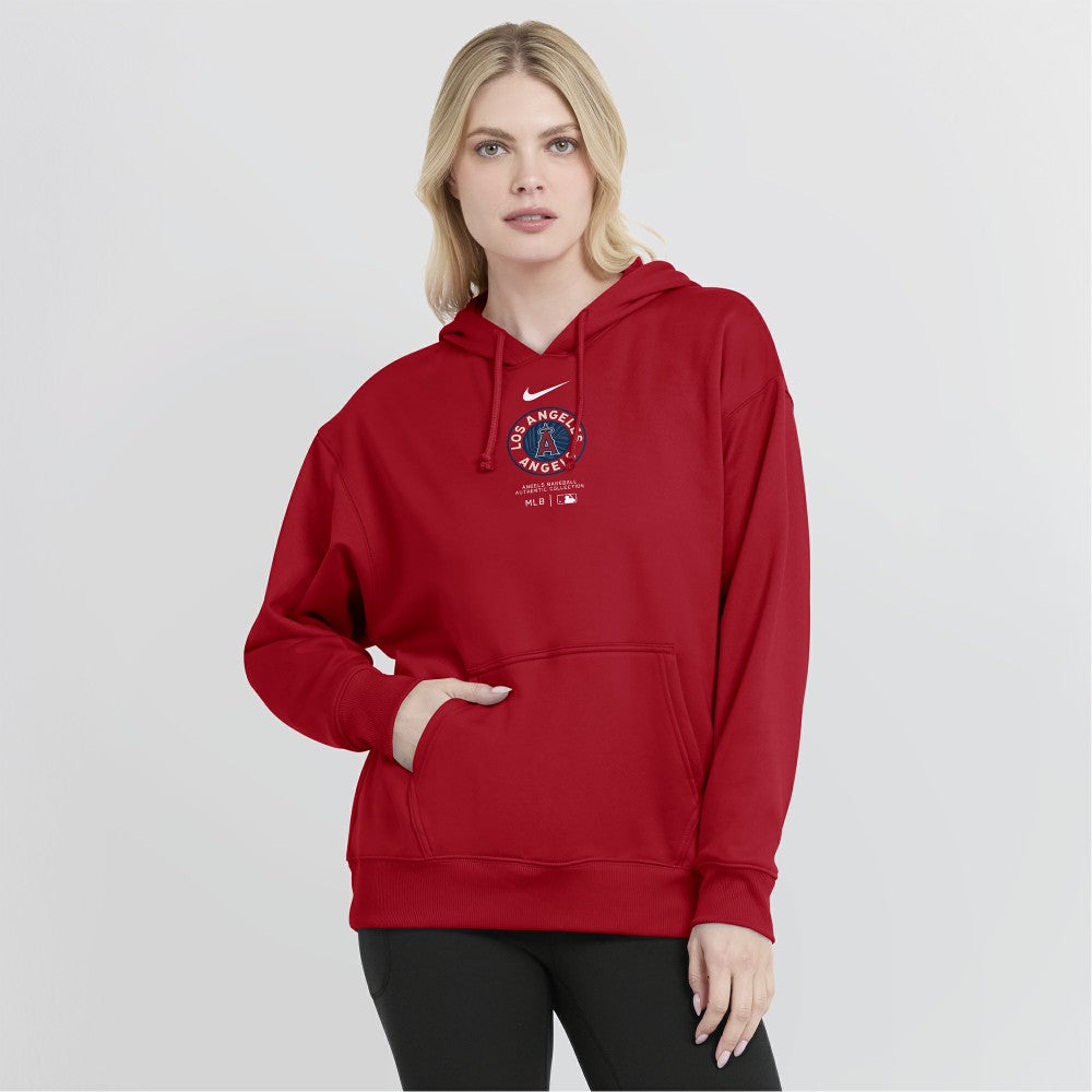 Red Los Angeles Angels Nike Women's City Connect Practice Performance Pullover Hoodie