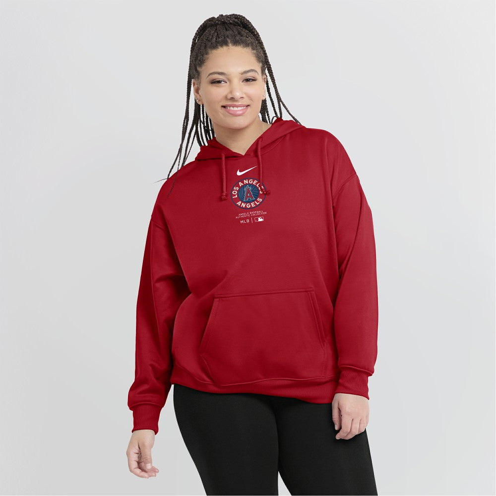 Red Los Angeles Angels Nike Women's City Connect Practice Performance Pullover Hoodie