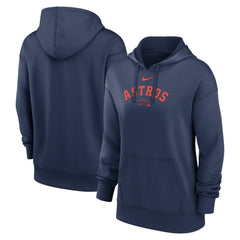 Navy Houston Astros Nike Women's Authentic Collection Performance Pullover Hoodie