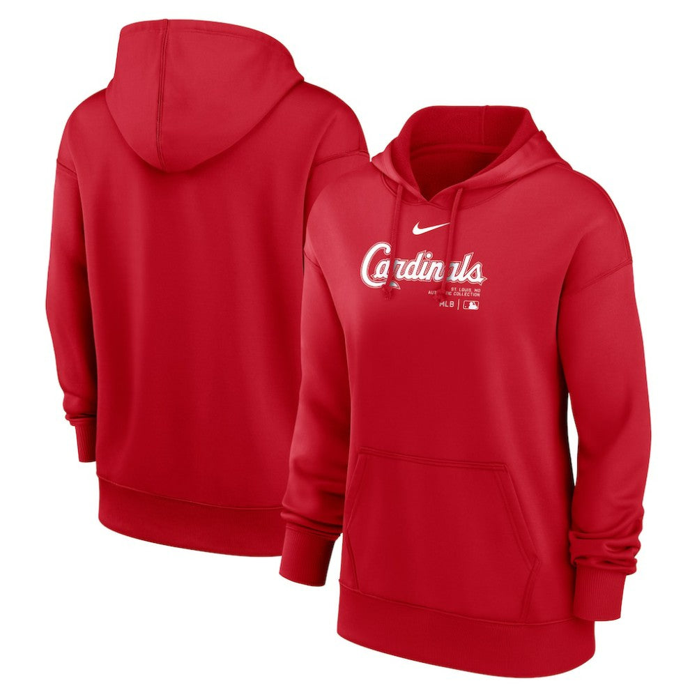 Red St. Louis Cardinals Nike Women's Authentic Collection Performance Pullover Hoodie