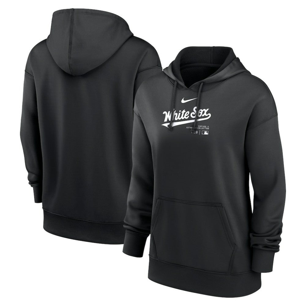 Black Chicago White Sox Nike Women's Authentic Collection Performance Pullover Hoodie