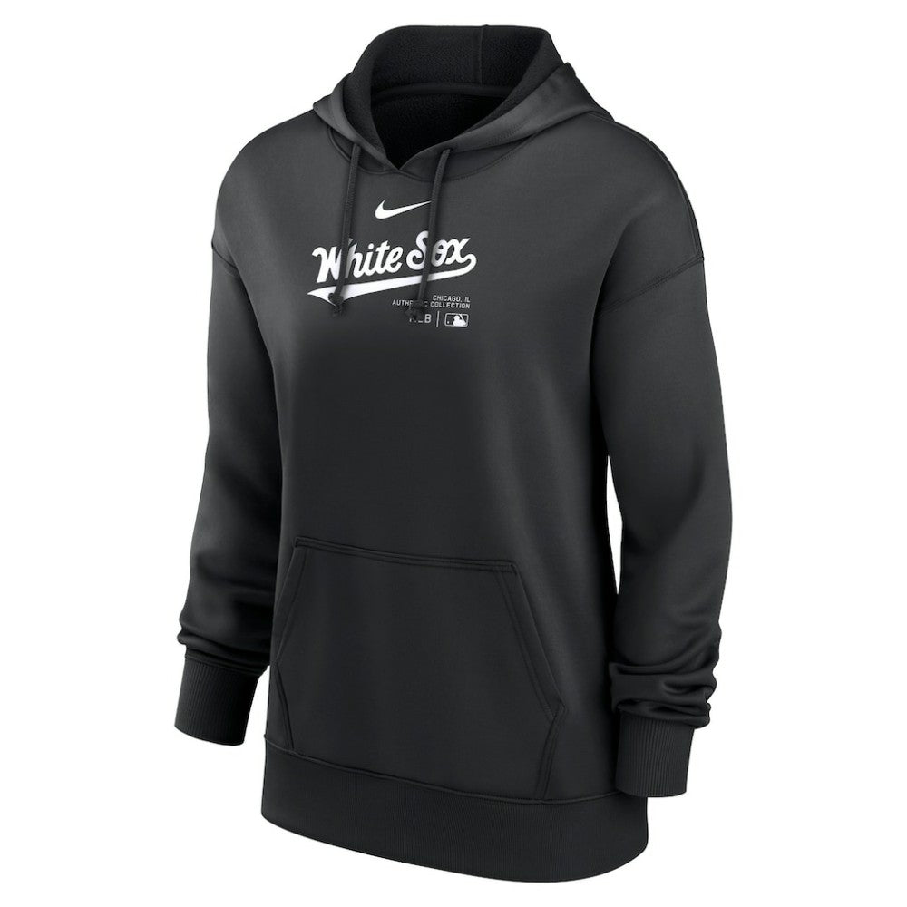 Black Chicago White Sox Nike Women's Authentic Collection Performance Pullover Hoodie