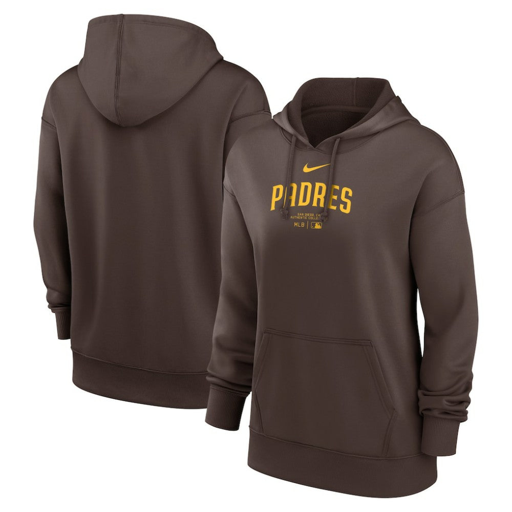 Brown San Diego Padres Nike Women's Authentic Collection Performance Pullover Hoodie