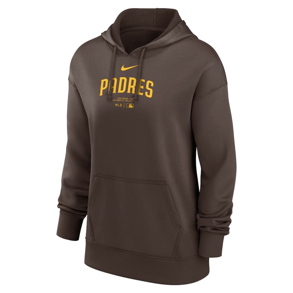 Brown San Diego Padres Nike Women's Authentic Collection Performance Pullover Hoodie