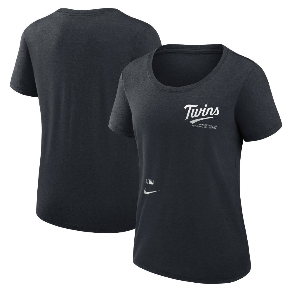 Navy Minnesota Twins Nike Women's Authentic Collection Performance Scoop Neck T-Shirt