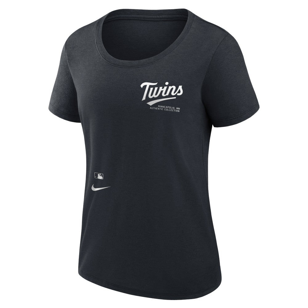 Navy Minnesota Twins Nike Women's Authentic Collection Performance Scoop Neck T-Shirt