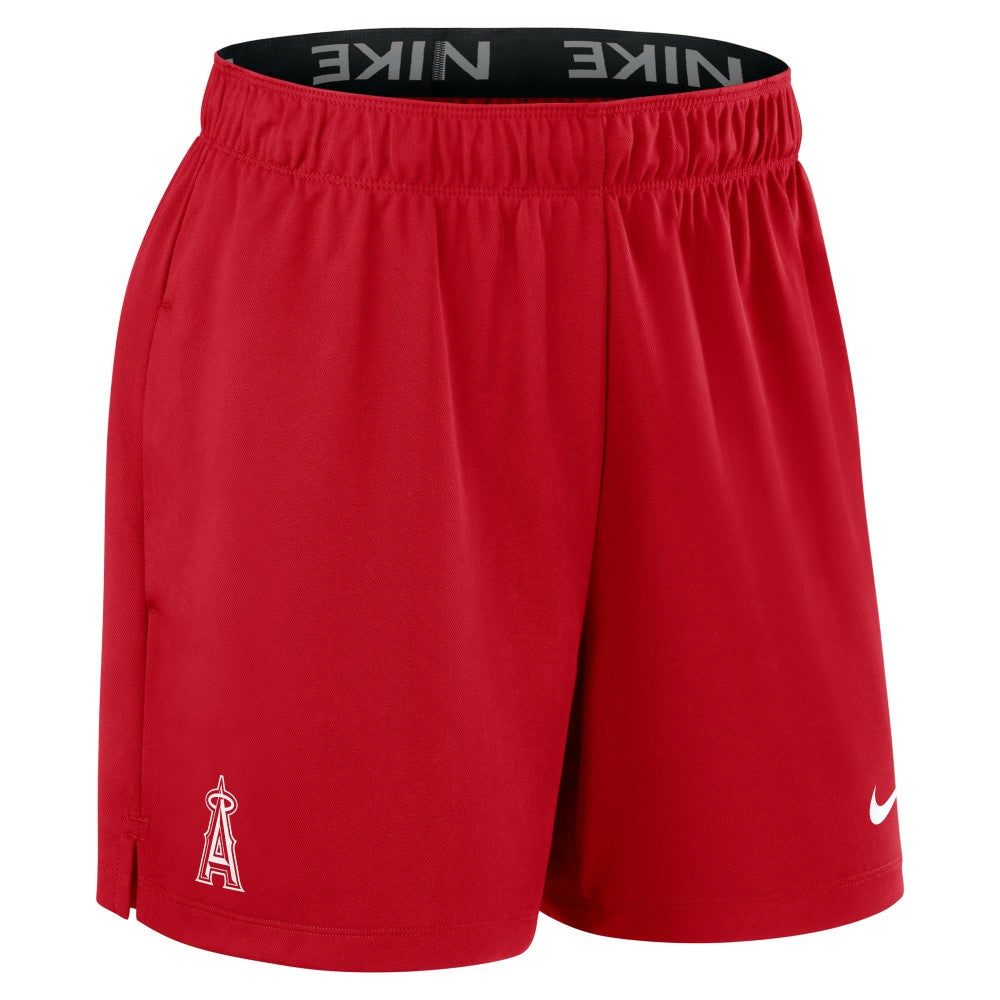 Red Los Angeles Angels Nike Women's Authentic Collection Knit Shorts