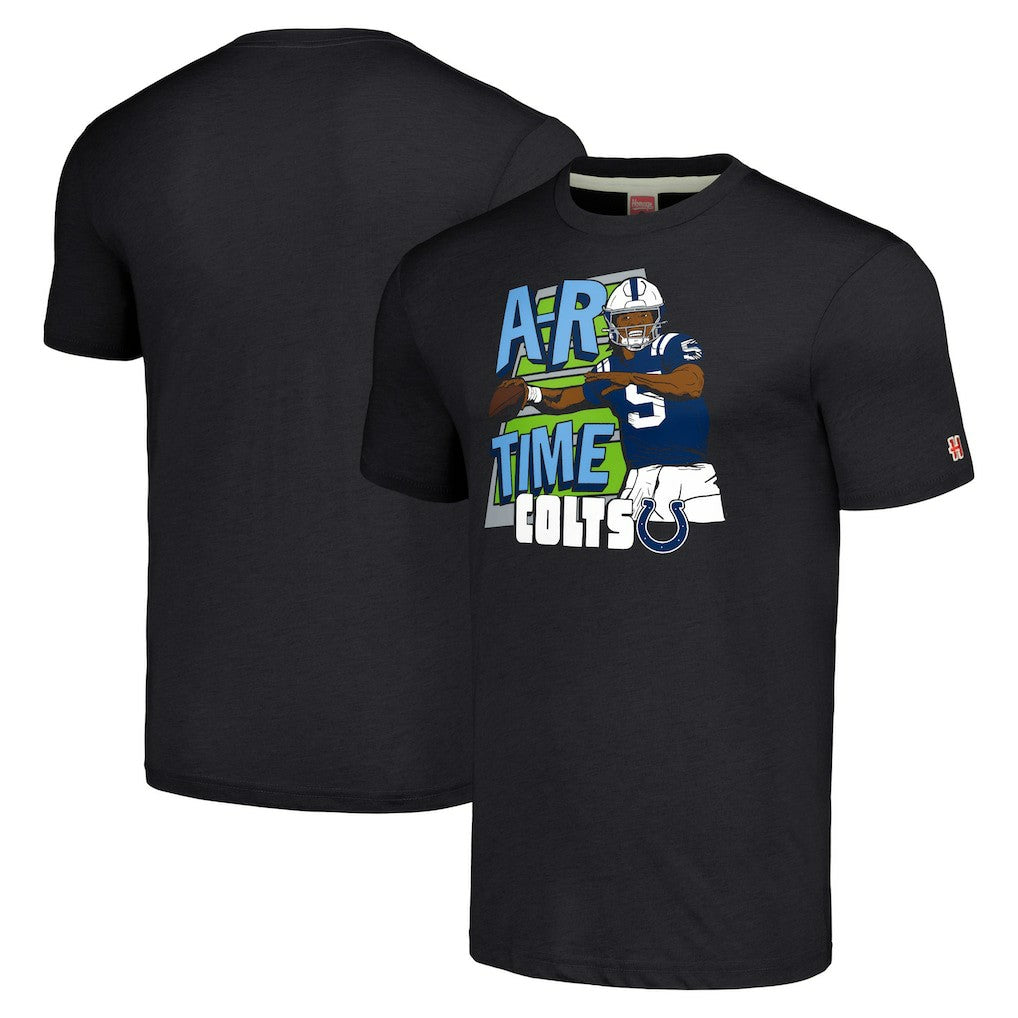 Anthony Richardson Sr.  Homage Unisex Caricature Player Tri-Blend T-Shirt - Indianapolis Colts T-shirts