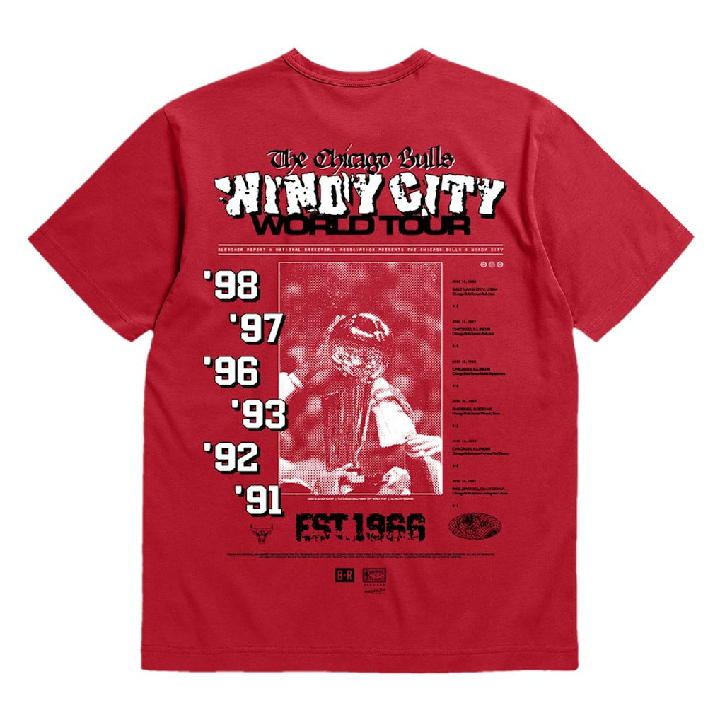 Mitchell & Ness Chicago Bulls Bleacher Report x  Unisex World Tour T-Shirt sale