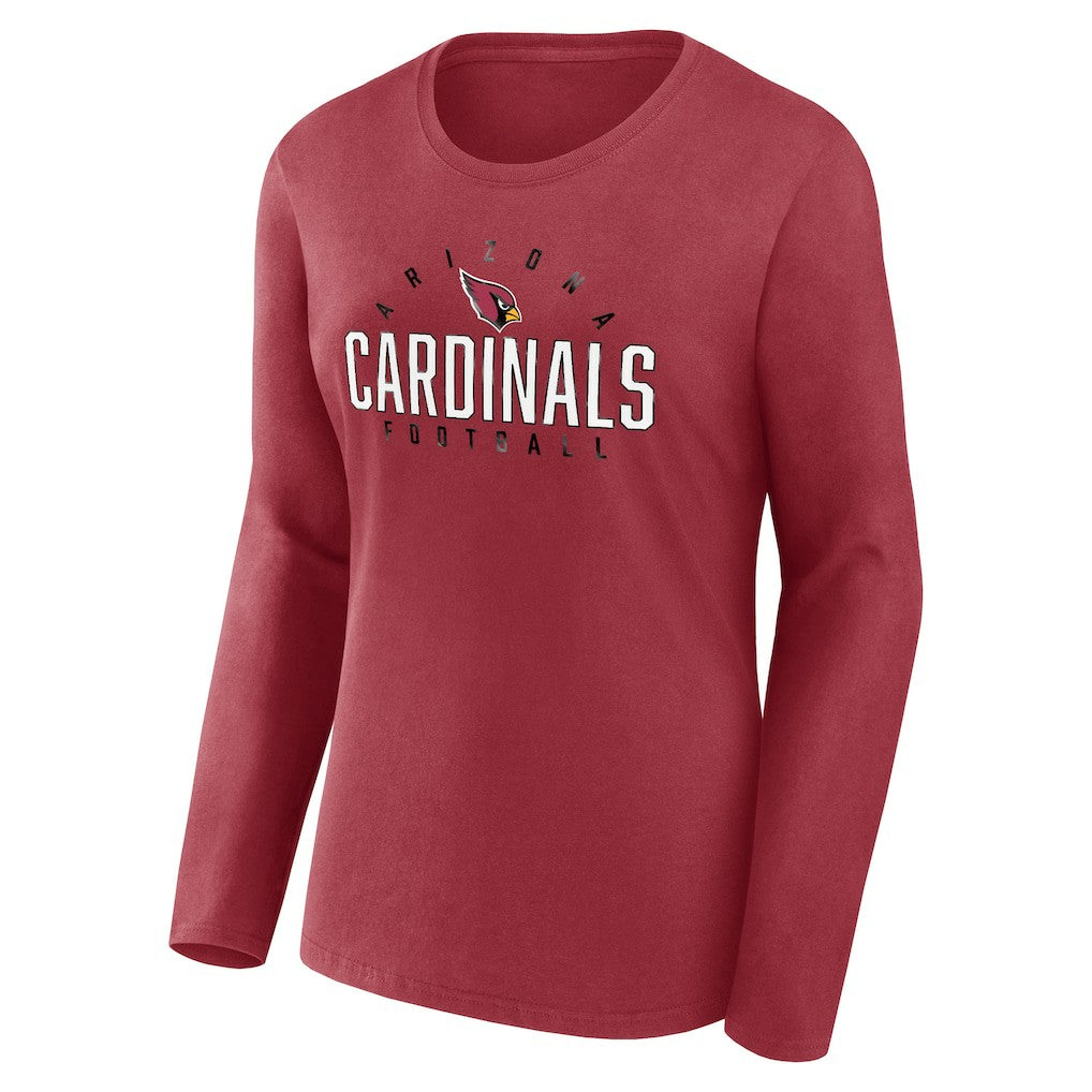 Women's Plus Size Foiled Play Long Sleeve T-Shirt - Arizona Cardinals T-shirts