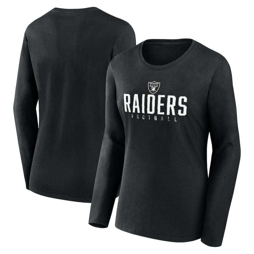 Women's Plus Size Foiled Play Long Sleeve T-Shirt - Las Vegas Raiders T-shirts
