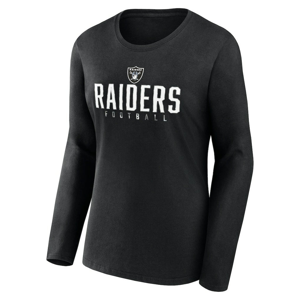 Women's Plus Size Foiled Play Long Sleeve T-Shirt - Las Vegas Raiders T-shirts