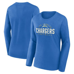 Women's Plus Size Foiled Play Long Sleeve T-Shirt - Los Angeles Chargers T-shirts