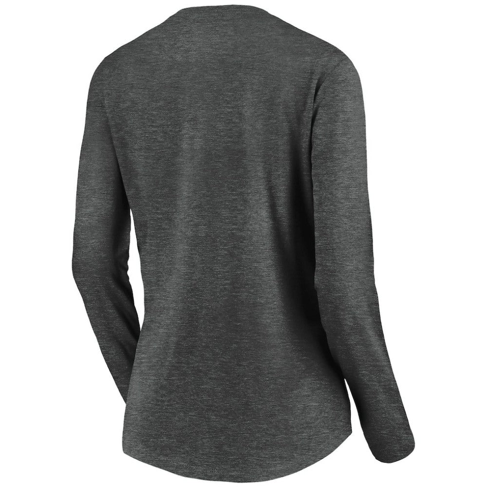 NHL Vegas Golden Knights Women's Primary Logo V-Neck Long Sleeve T-Shirt