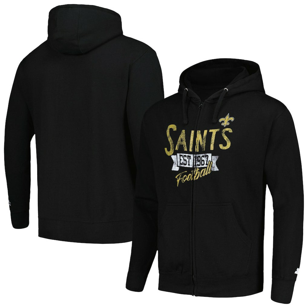 Starter Domestic Post Season Full-Zip Hoodie - New Orleans Saints Hoodies