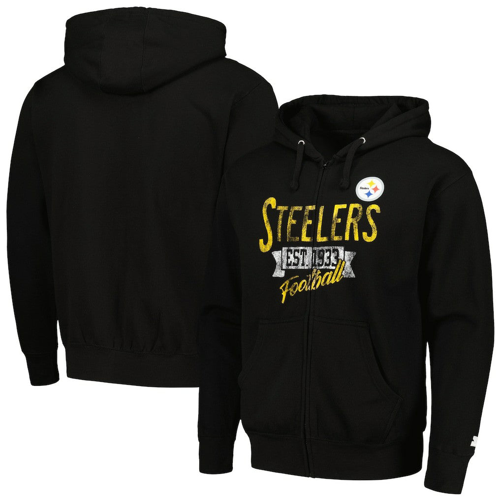 Starter Domestic Post Season Full-Zip Hoodie - Pittsburgh Steelers Hoodies