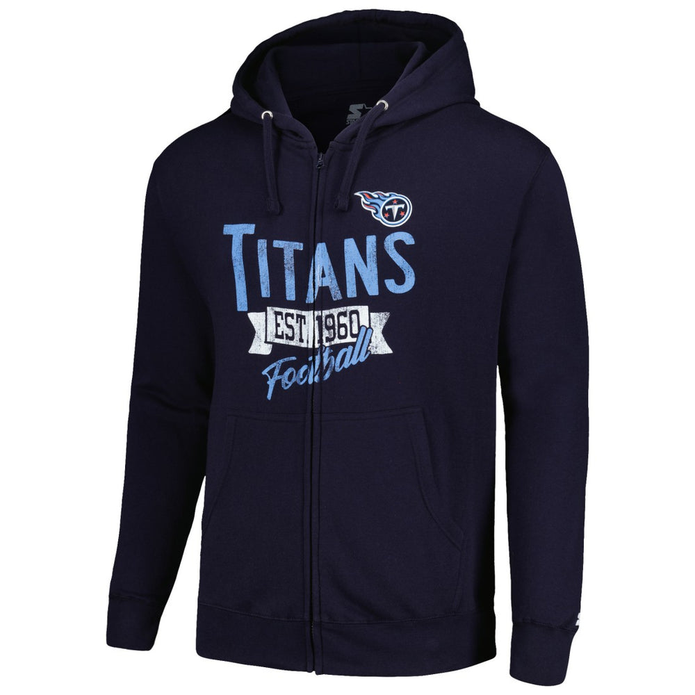Starter Domestic Post Season Full-Zip Hoodie - Tennessee Titans Hoodies